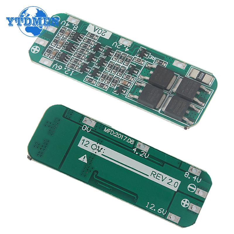 

1/2PCS 3S 20A Li-ion Lithium Battery 18650 Charger PCB BMS Protection Board for Drill Motor 12.6V Lipo Cell Module 64x20x3.4mm 2pcs