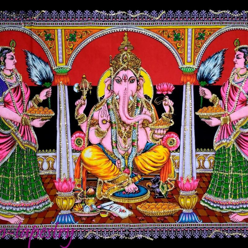 Tapestry Lord Ganpati Homemade Shiny Ganesh 75x100 чёрный