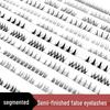 Multi-Style DIY Natural Dense Semi-Finished Pre-Curved Segmented Half-Lash Eyelashes