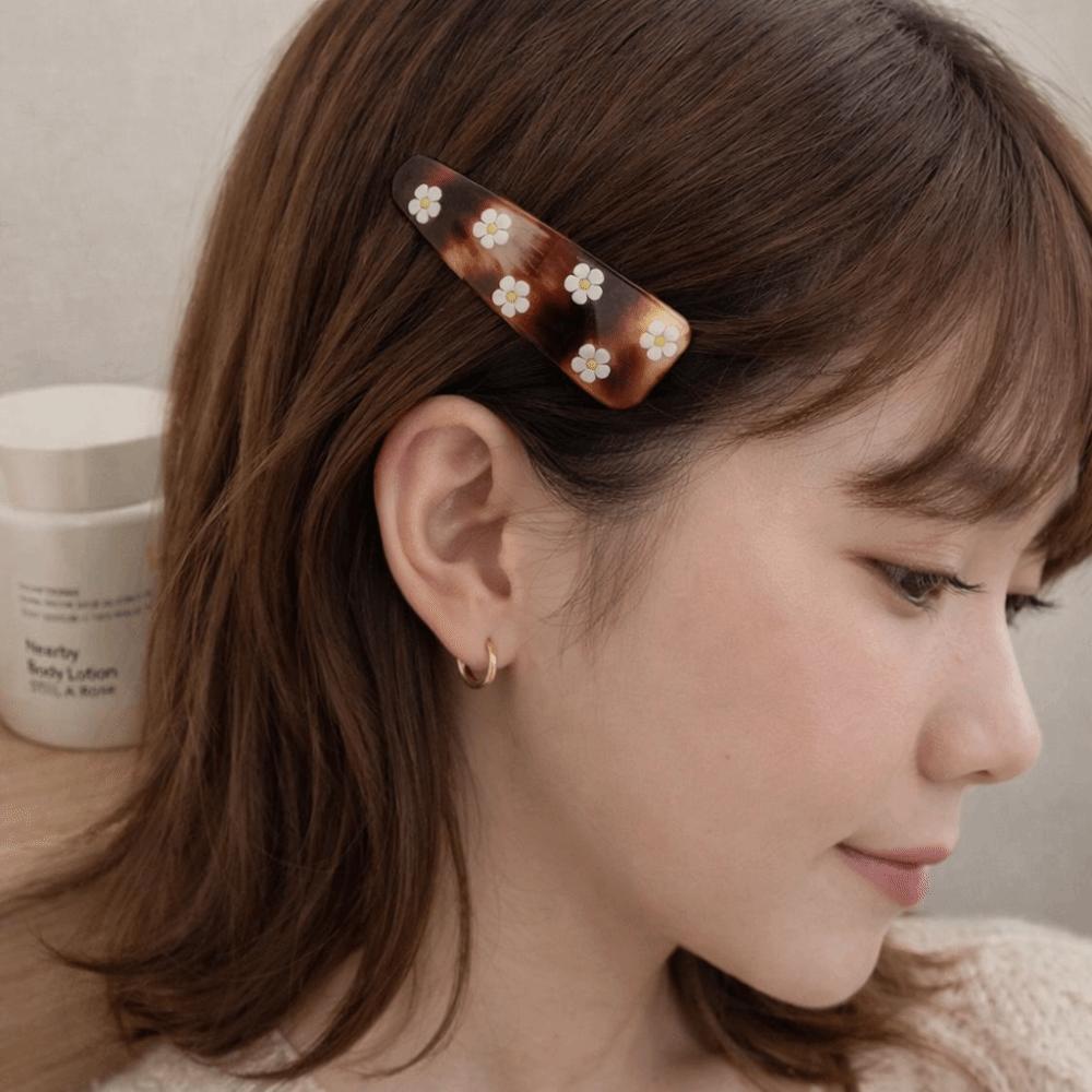 Vintage Flower Hair Clip Colorful Cute Duckbill Clip Fashion Sweet Barrettes Girls