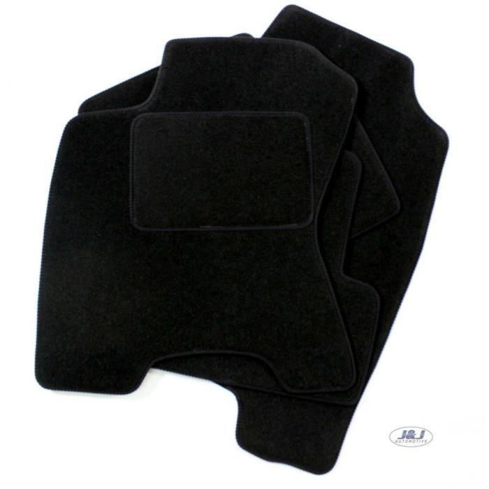Tapis De Sol Noir Velours - J&J AUTOMOTIVE - Nissan X-Trail T31 - Sur Mesure - Antidérapant - Imperméable