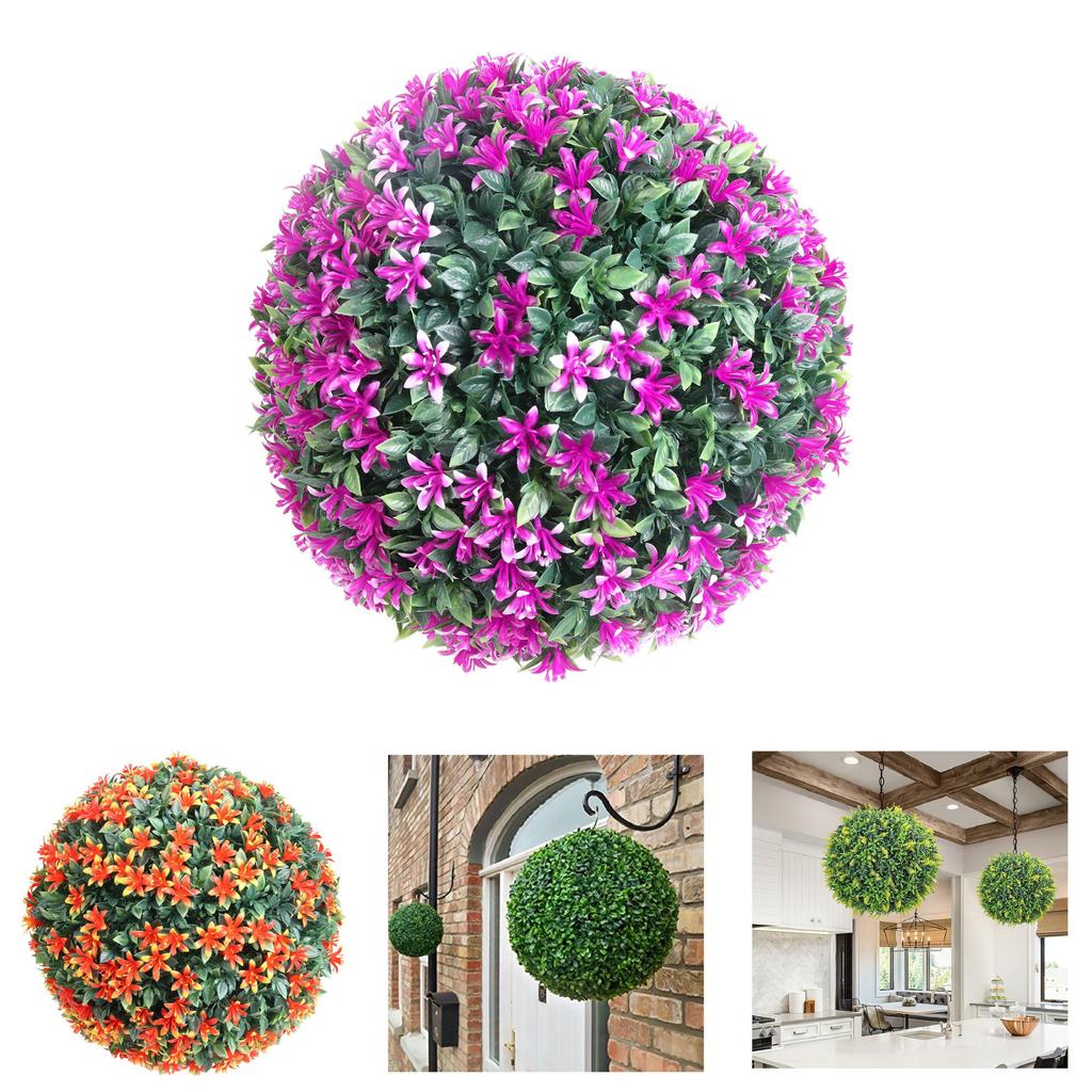 Artificial Green Plant Hanging Flower Ball With Plastic Material For Home Decor And Event Use