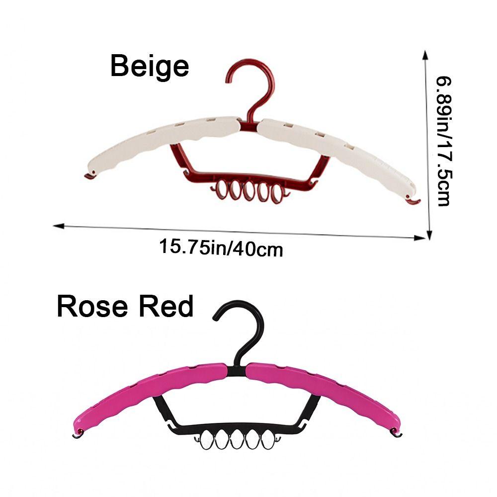 4 Pieces Plastic 3-in-1 Clothes Drying Rack Windproof Hanging Shoe Drying Rack Save Space Anti-slip Folding Clothes Hanger