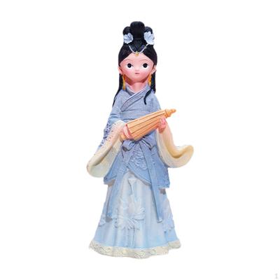 Chinese Ancient Girl Doll Figurine Decorations Hanfu Statue Sculpture for Living Room Shop