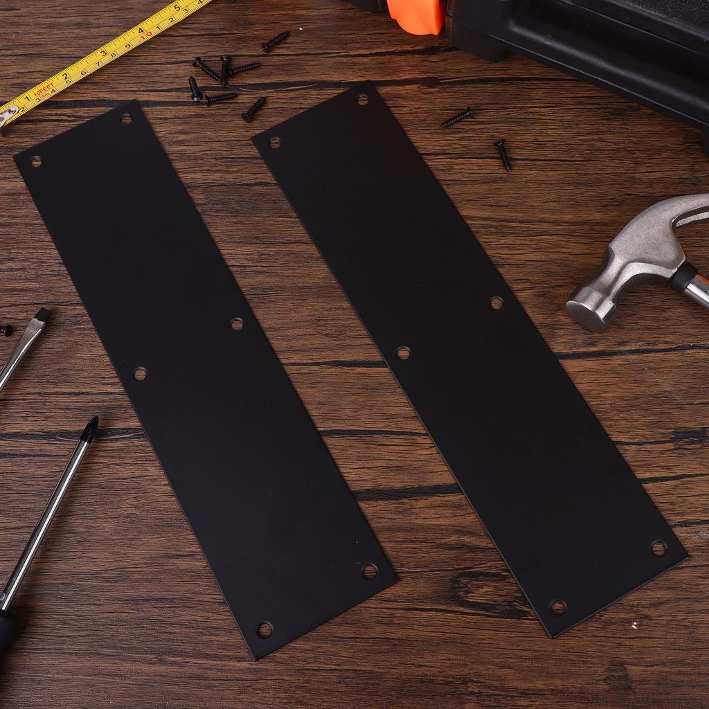 2Pcs Push Door Plate 11.5X3 Stainless Steel Door Push Plate Door Kick Plate,Brushed Doorplate Door Proection Metal Plate