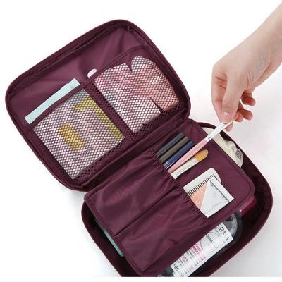 Korean Travel Toiletry Bag: Women's Waterproof Portable Cosmetic Storage for Business Trips.