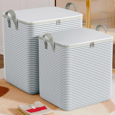 Sac de rangement pour garde-robe, pliable, fermeture à glissière avec poignée, panier de rangement pour vêtements, organisateur de placard, paquet de déménagement, housse de couette, housse de lit, étui de rangement