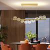 Modern minimalist ceiling chandelier glass ball LED long dining table dining room chandelier kitchen chandelier office hanging