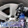 Black Wet Look Tire Shine Dressing -Automotive Clear Coat Tire Dressing Spray For Glossy Wet Tire Look, Vinyl & Plastic F0T0
