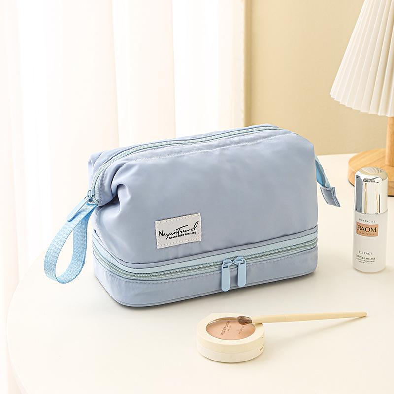 Double-deck Waterproof Cosmetic Bag Men Wash Shaving Travel Organizer Bags Necessaries Large Capacity Women Toilet Makeup Bag
