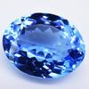 Natural Blue Zircon 14.85 Ct Oval Cut Stunning Certified Cambodian Gemstone