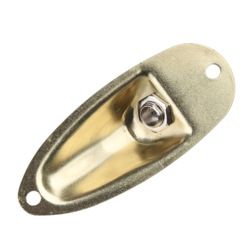 for Electric Guitar Boat Jack Plate Jack Socket Hole Connector for Guitars Replacement Part Silver / Black / Gold