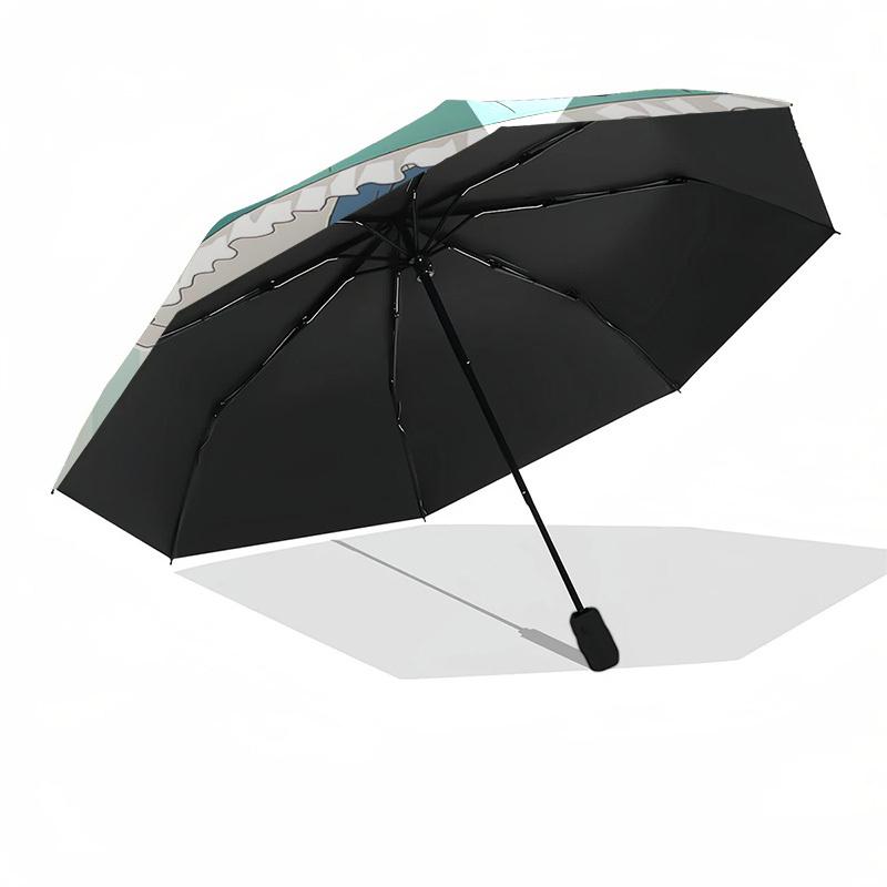 1pc Anime Character Inspired Outdoor Umbrella - Automatic Opening/Closing, Portable Tri-Fold Design with 8-Bone Iron Frame - Perfect Gift for Fan