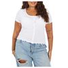 BRAVE SOUL Womens/Ladies Ribbed Plus T-Shirt