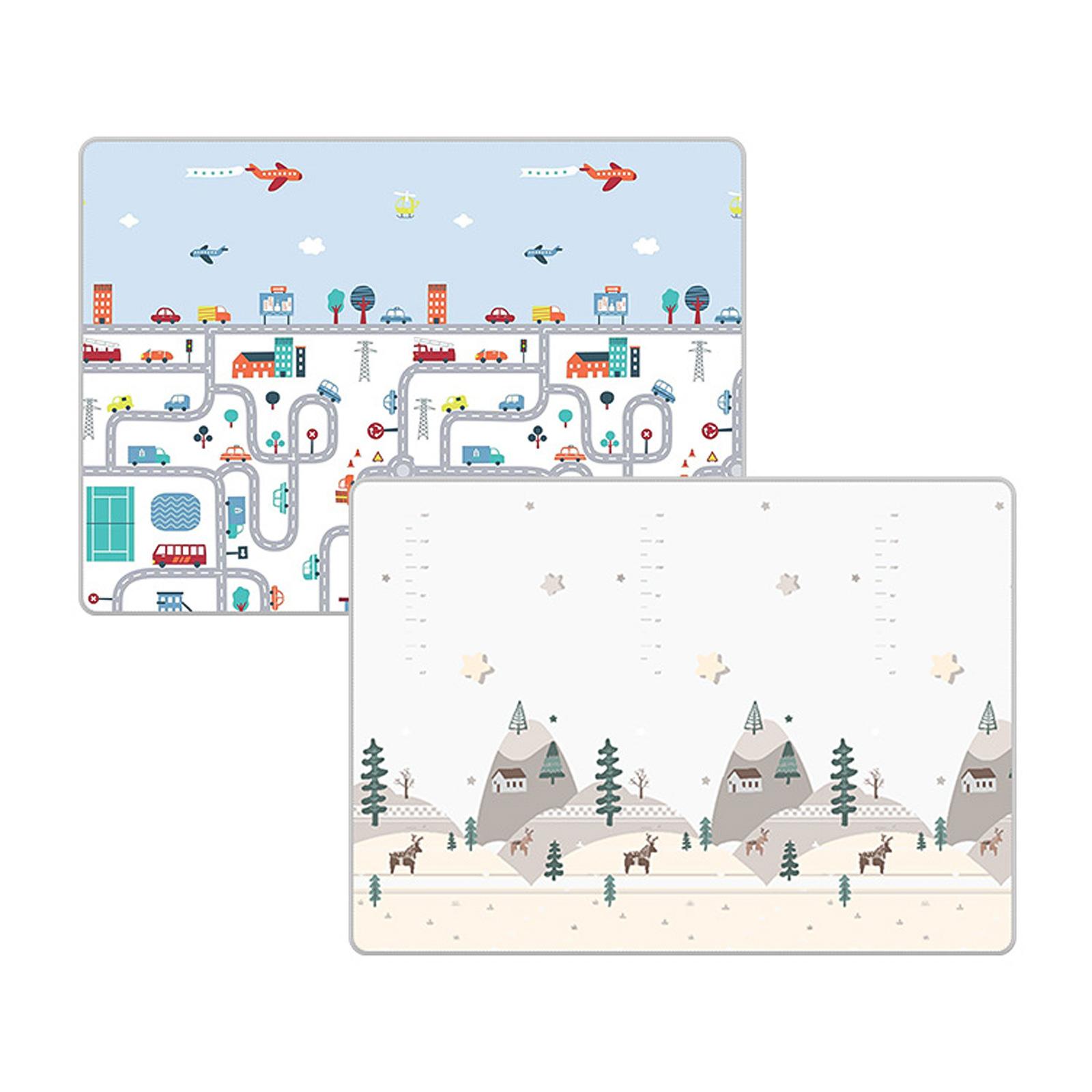 

Коврик для детских игр, напольный коврик, большие детские коврики для ползания, 71 x 59 дюймов, водонепроницаемый, двусторонний, складной Type C