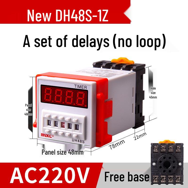 DH48S-S Digital Time Relay: Adjustable 24V/220V Cycle Control, 2Z Switch, 380V Delay