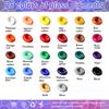Colorful 14/26 Colors Stain Glass Paint Set with 6 Brushes, 1 Palette & 1 Sponge, Waterproof Permanent Glass Painting Kit