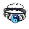 One piece Yin Yang Tai Chi rope bracelet black and white braided leather bracelet bracelet women's gift