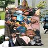 Rapper Drake Coperte Stampate 3D Calda Coperta in Flanella Morbida e Accogliente Coperte da Viaggio Fodere per Letto Regalo di Compleanno