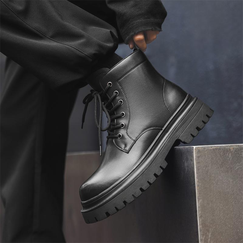 Martin boots men's British style advanced sense thick sole height 2024 new tooling big head locomotive boots 2846-J