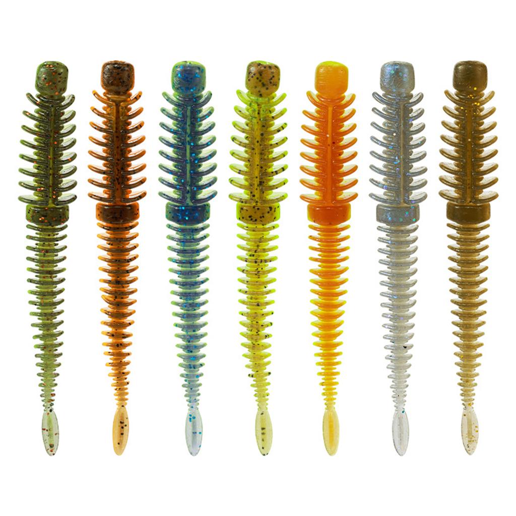 10pcs Soft Lure Worm Artificial Baits Wobblers 8.5/7.5/6.5cm Topwater Floating Fishing Lure for Trout Fishing Swimbait