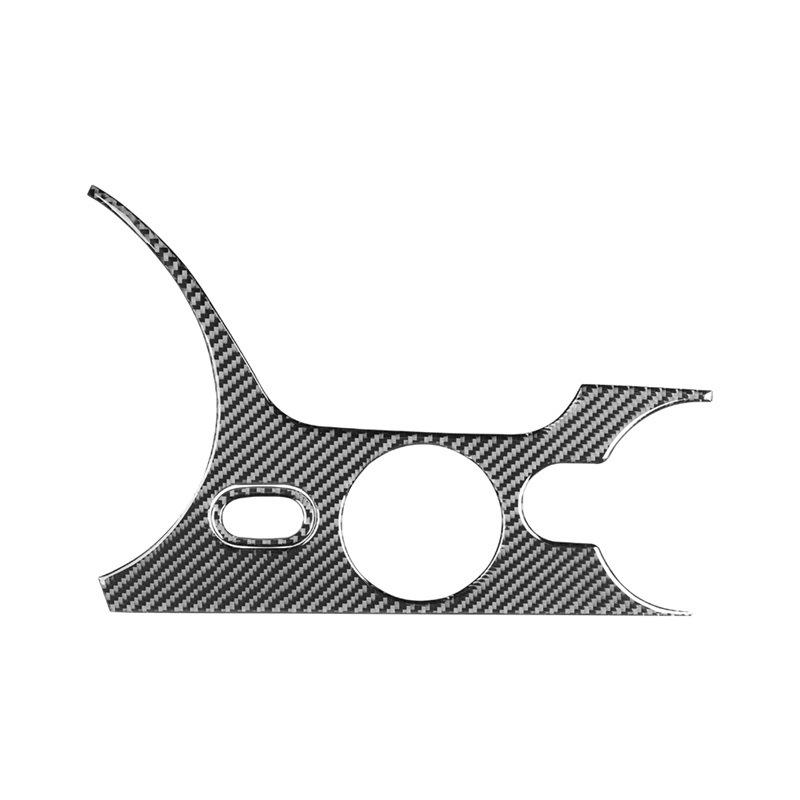

Carbon Fiber Car Central Control Water Cup Holder Panel Trim Frame Decoration Sticker For Ford Mustang 2001-2004 Interior Parts чорний
