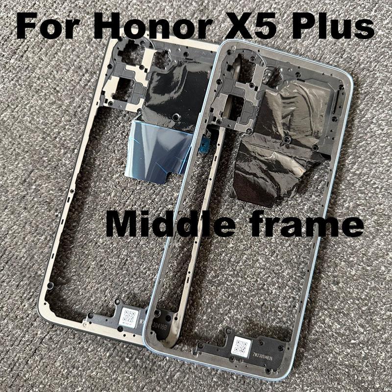 For Huawei Honor X5 Plus / X6a Middle Frame Front LCD Frame Bezel Plate Housing Replacement WOD-LX1 WOD-LX2 WOD-LX3
