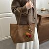 Vintage Wildleder Einfache Lässige Umhängetasche Damen Mode Große Kapazität Handtasche Bequem und Vielseitig Textur Verbundtasche