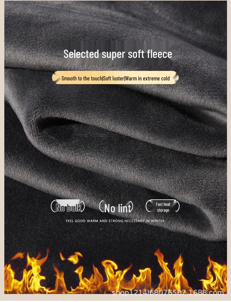 Cotton Plus Velvet Loose Fit Round Neck Sweatshirt - Versatile Solid Color for Autumn/Winter, 420g.