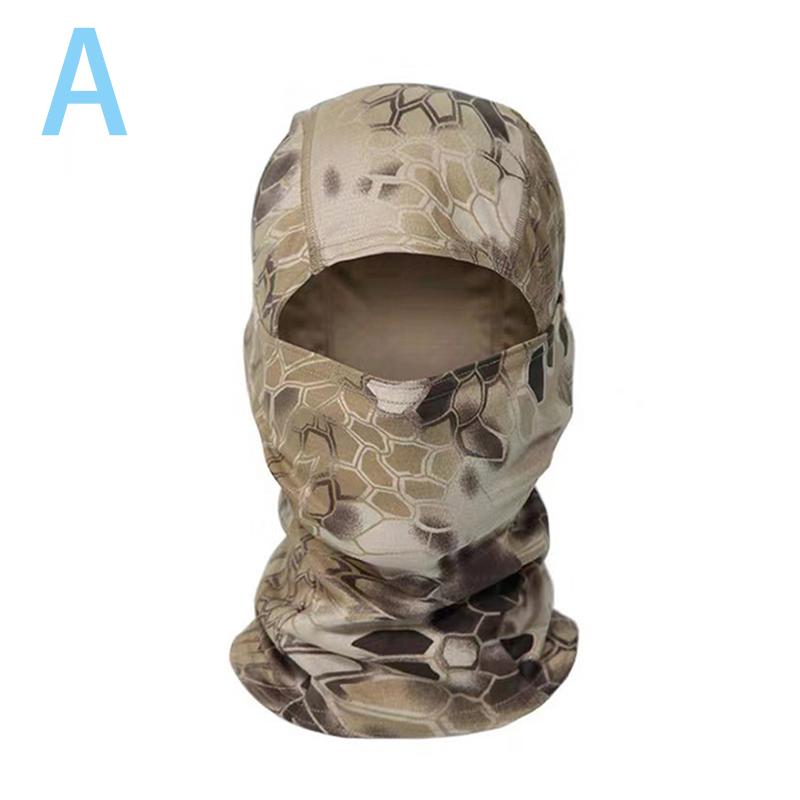 Taktická kukla Celoobličejová maska ​​Kryt Kryt Cyklistický Airsoft Myslivecká čepice Kamufláž Kukla Šála Lyžařská Cyklistická čepice