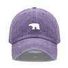 Little Bear Embroidery Baseball Cap For Women Men Fashion Adjustable Soft Washed Cotton Dad Hat Unisex Classic Golf Caps