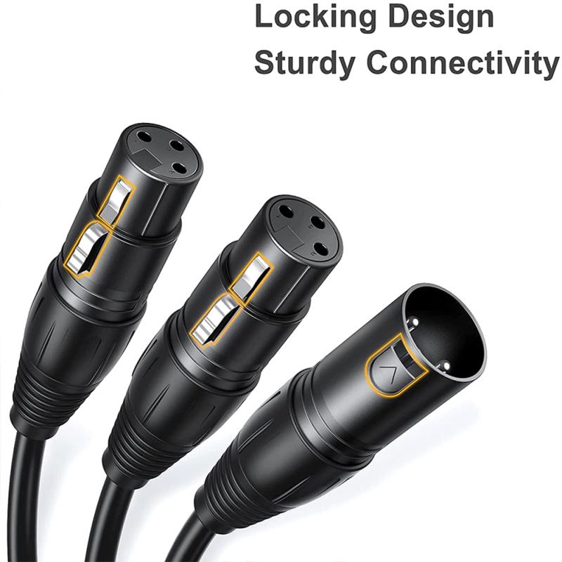 Dual Cinch Stecker auf XLR 3 Pin Stecker Mikrofonkabel Y Splitter Anschluss Dual Cinch Stecker auf XLR 3 Pin Stecker Mikrofonkabel Y Splitter Anschluss