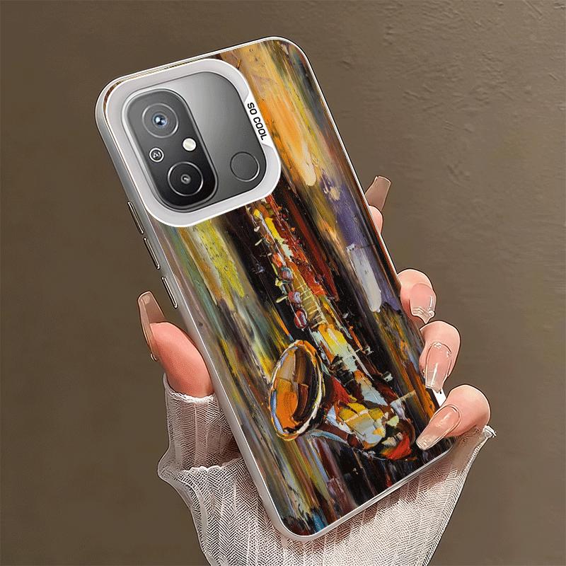 

Saxophone Instrument Music Shockproof Phone Case for Xiaomi Poco X7 X6 X5 X3 Pro F7 Ultra M8 Redmi 15C 15 14C 13C 12C 10C 13 12 Xiaomi Redmi 12