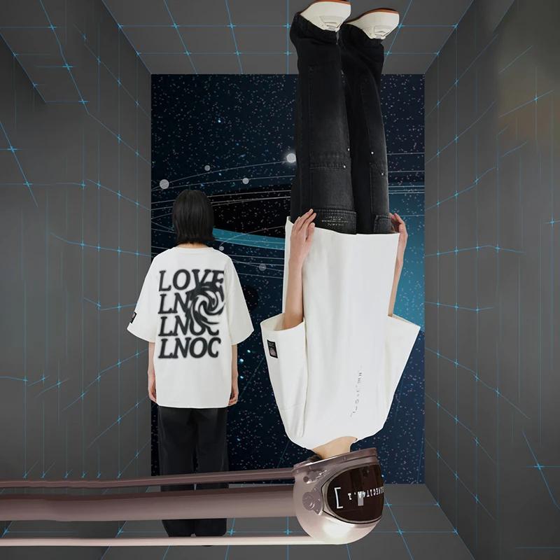 Li Ning Sports Trend Series Solid Color Loose Fit Joggers Women Joggers Off-White AYKT168-4