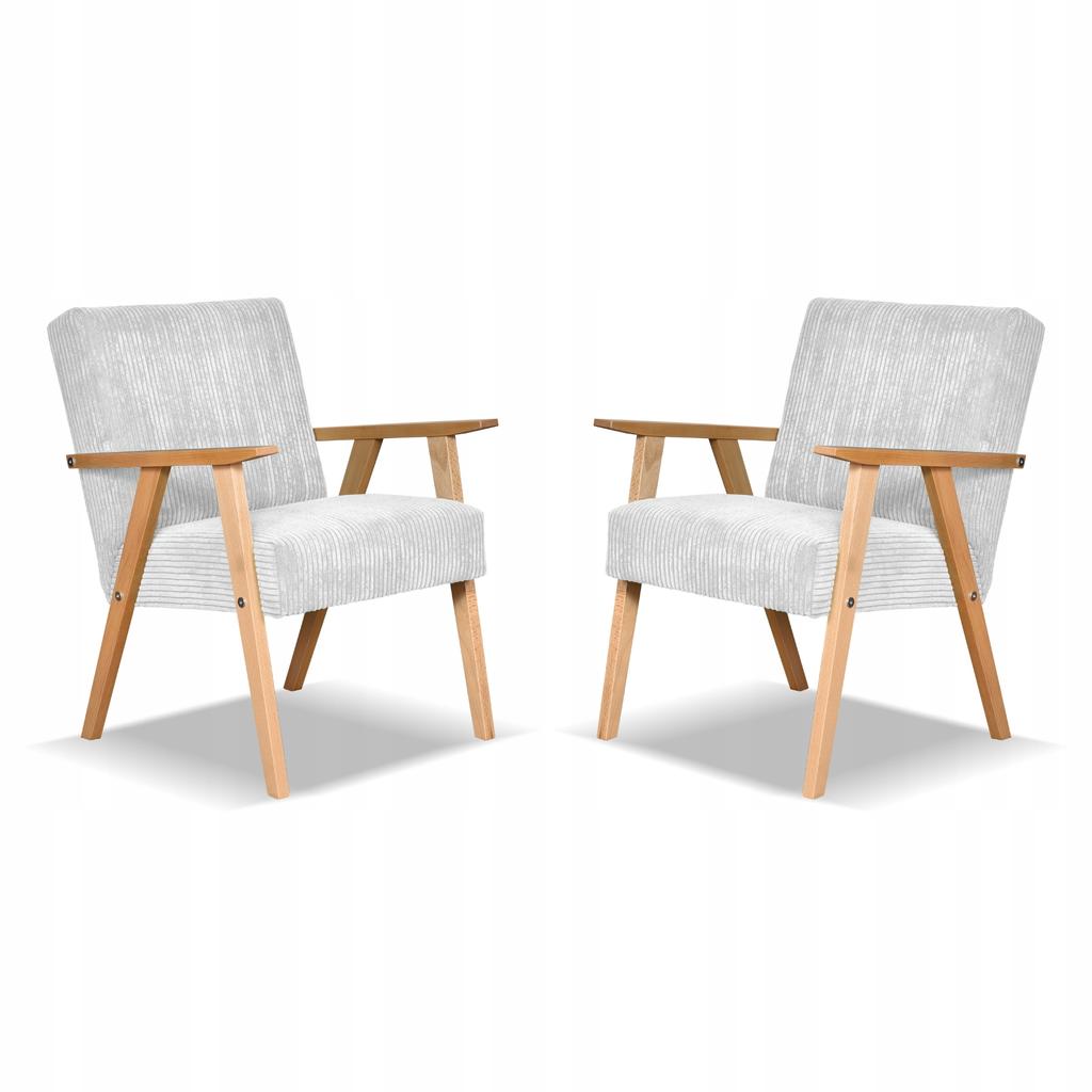 fotel PRL zestaw retro vintage SOLER Family Meble szary sztruks Anafi