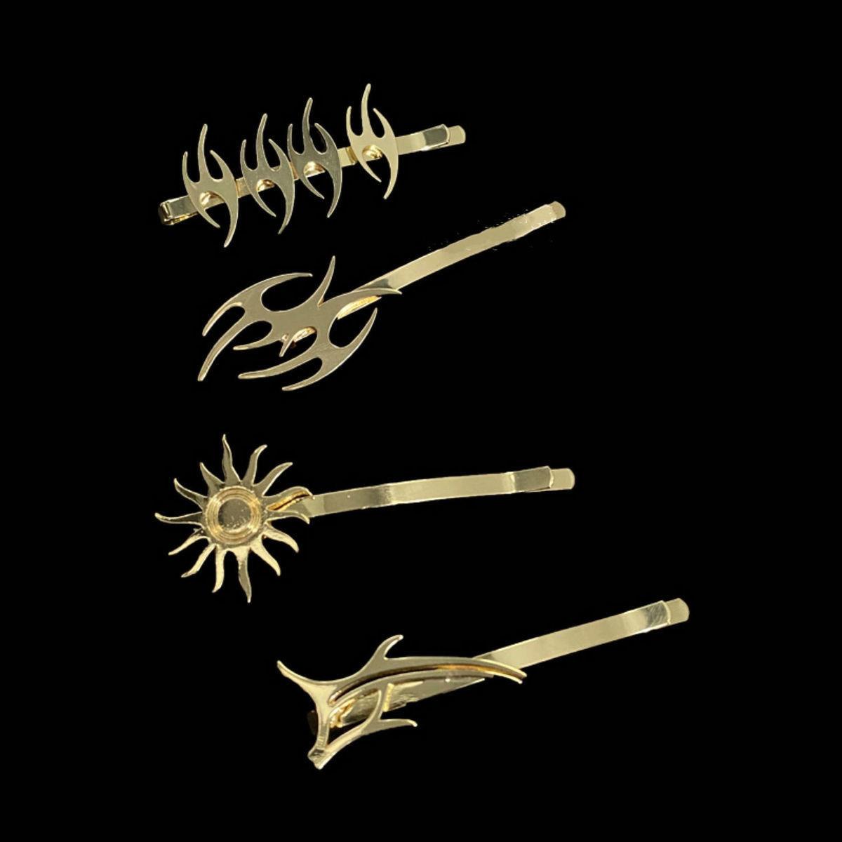 

California Spice Girl, Dark Wind Личность Неровная Челка Одно Слово Шпилька Край Зажим Дизайн Sense Головной Убор Женский