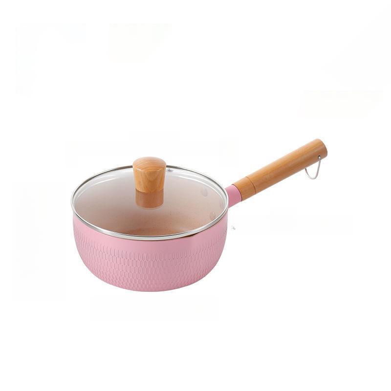 

Японская каменная сковорода Майфан для снега, антипригарная сковорода, домашняя лапша, приготовление лапши быстрого приготовления, маленькая кастрюля, индукционная плита, кастрюля, маленькая кастрюля, кастрюля для молока, кастрюля 18cm розовый