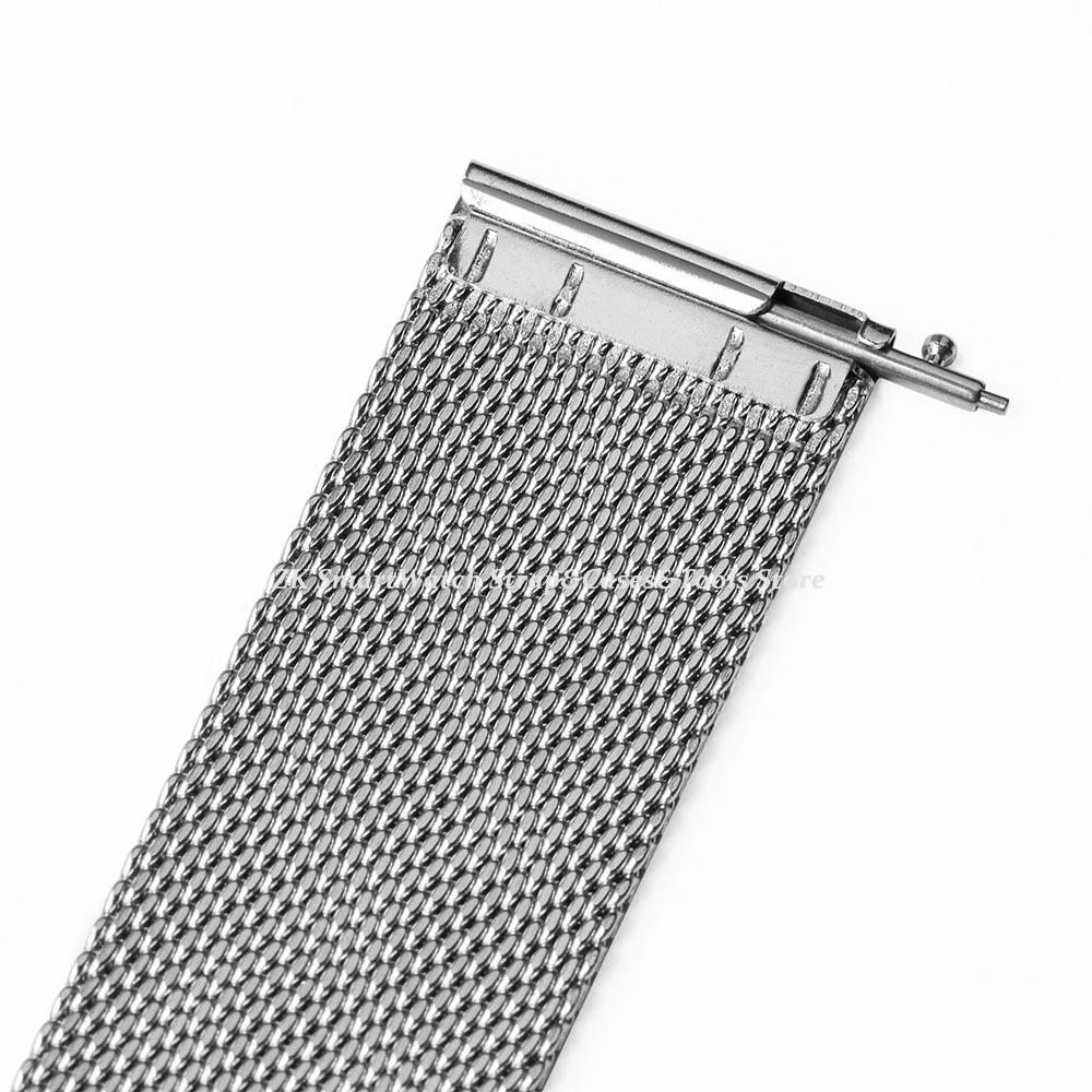 0,6 Milanese Řemínek k hodinkám 18mm 20mm 22mm S rychloupínáním Náramek z nerezové oceli se síťovinou pro muže ženy Pásek na zápěstí