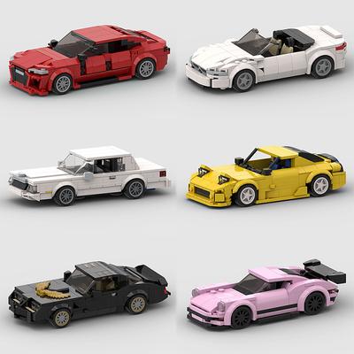 MOC Speed Sports Super Auto da Corsa Modello Blocchi da Costruzione Mattoncini Fai da Te Città Tecnica Rally Grande Veicolo da Corsa Giocattolo Regalo di Natale