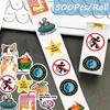 500Pcs/Roll Kuso Funny Animal Slangs Kids Rewards Stickers - DIY Scrapbooks Album Decor Sealing Label Decals