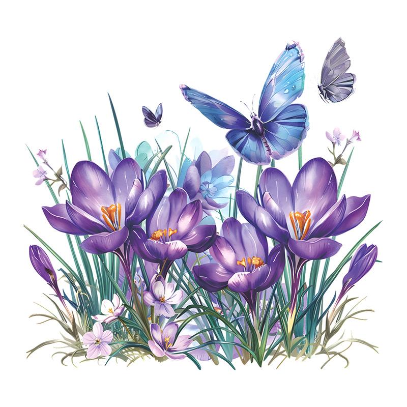 Butterfly Flower Toilet Seat Stickers Self-Adhesive Toilet Lid Decals Diy Removable Stickers For Bathroom Home Decor
