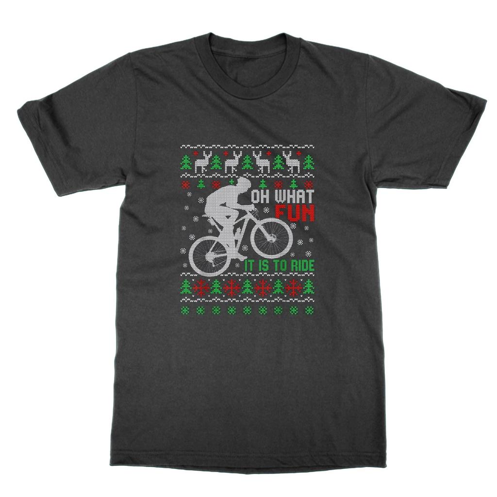 Oh Que C'Est Amusant De Faire Du Vélo Pull De Noël Tee T-Shirt Drôle Tee De Noël