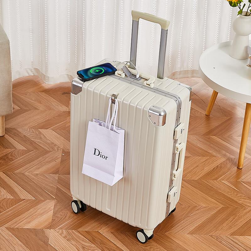 JOURHEY SHI 836 Aluminum Frame Luggage with Charging Port 20 Inch