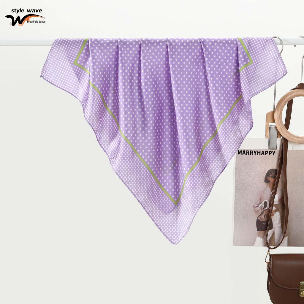 Women's High-End Versatile Polka Dot Silk Scarf - Classic, Elegant, Trending Neck Accessory
