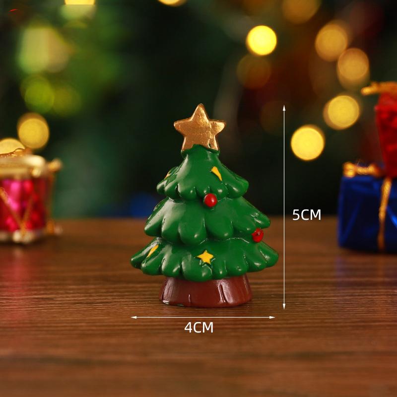 Christmas Theme Resin Micro Landscapes Xmas DIY Christmas Micro Landscapes Cute Santa Claus Snowman Christmas Gift Blind Boxes