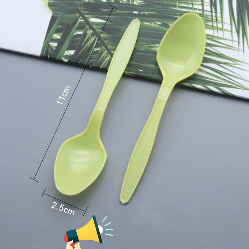 

KangJieJiaXin Disposable Yellow Plastic Spoons, 11cm (2000 Pcs)