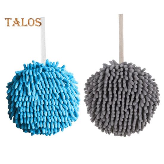 2 Pcs Hand Towel with Hanging Lanyard Highly Water Absorbent Quick-drying Superfine Fiber Thickened Reusable Kitchen Bathroom Cleaning Wipe Towel