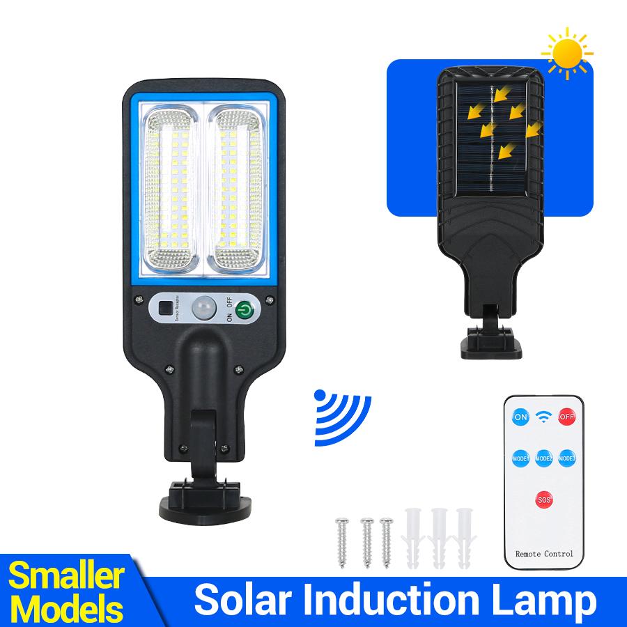 Lumină Stradală Solară LED COB Exterior Impermeabilă 3 Moduri Telecomandă Senzor de Mișcare PIR Lampă Solară Pentru Grădină Securitate Aplicație de Perete