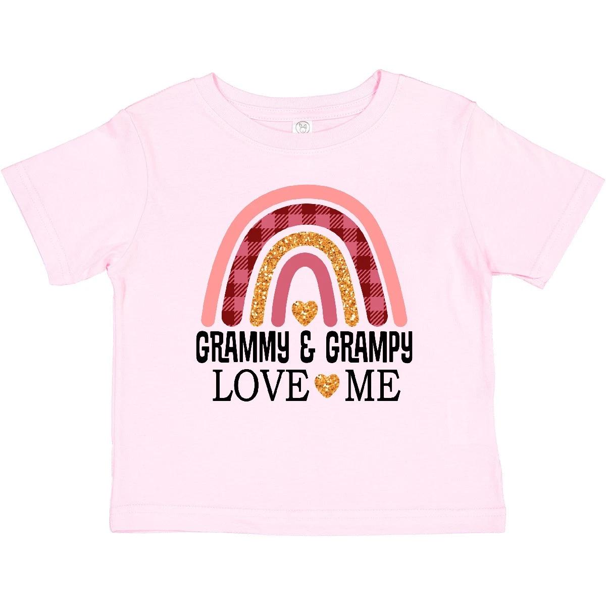 Inktastic Grammy And Grampy Love Me Grandchild Rainbow Baby T-Shirt Boho Childs 120