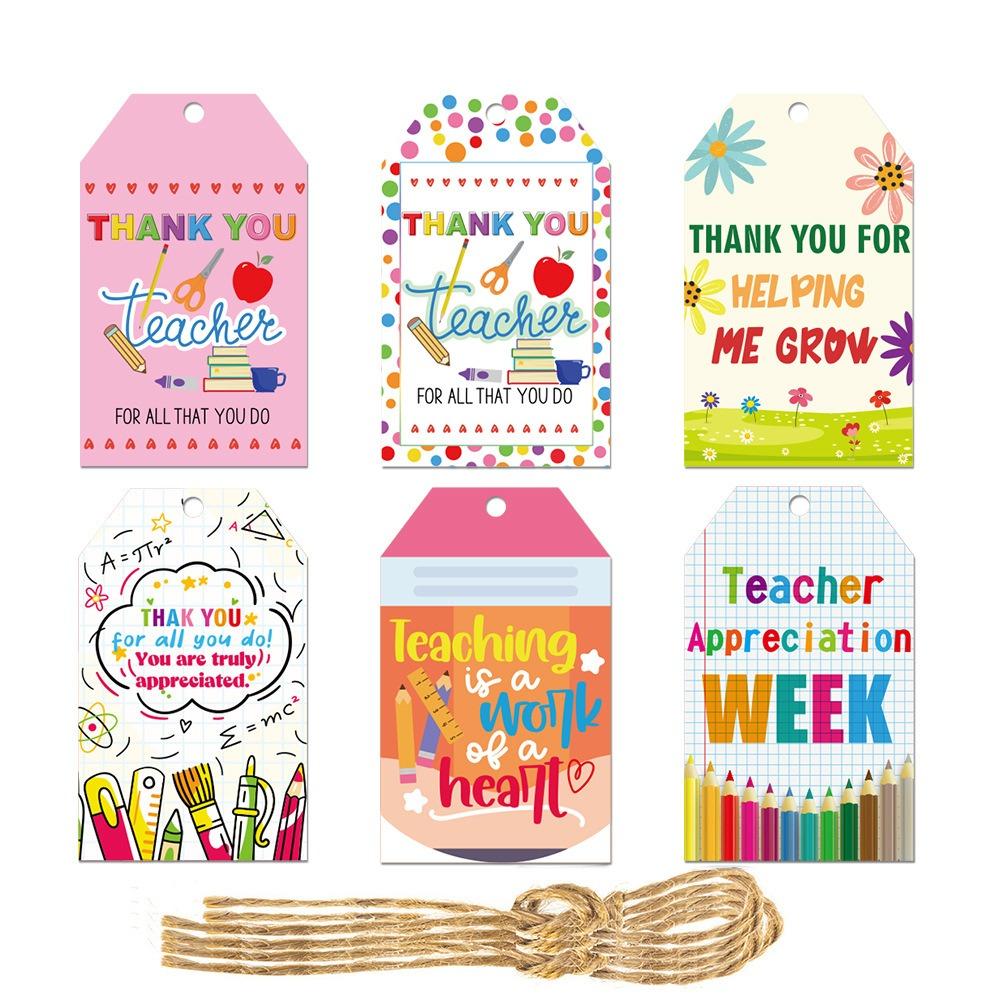 60pcs Cute Gift Boxes Hanging Card Blessing Cupcake Tags Thank You Card  Holiday Festival Party